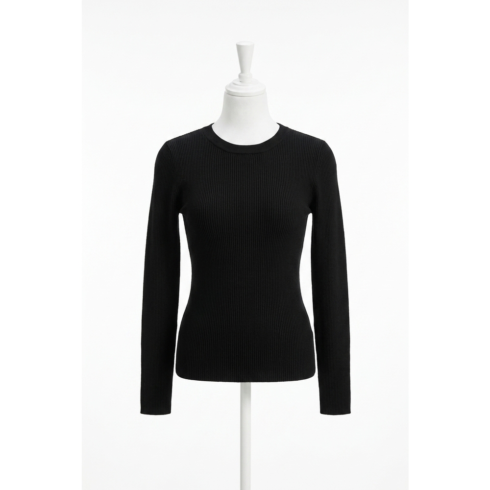 NEW PISTOLA bailey long sleeve crew neck thong bodysuit in noir